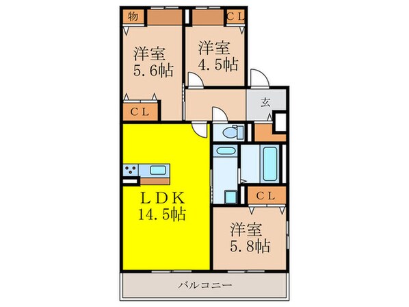 エレガンス箕面船場の物件間取画像